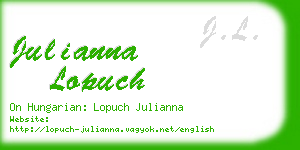 julianna lopuch business card